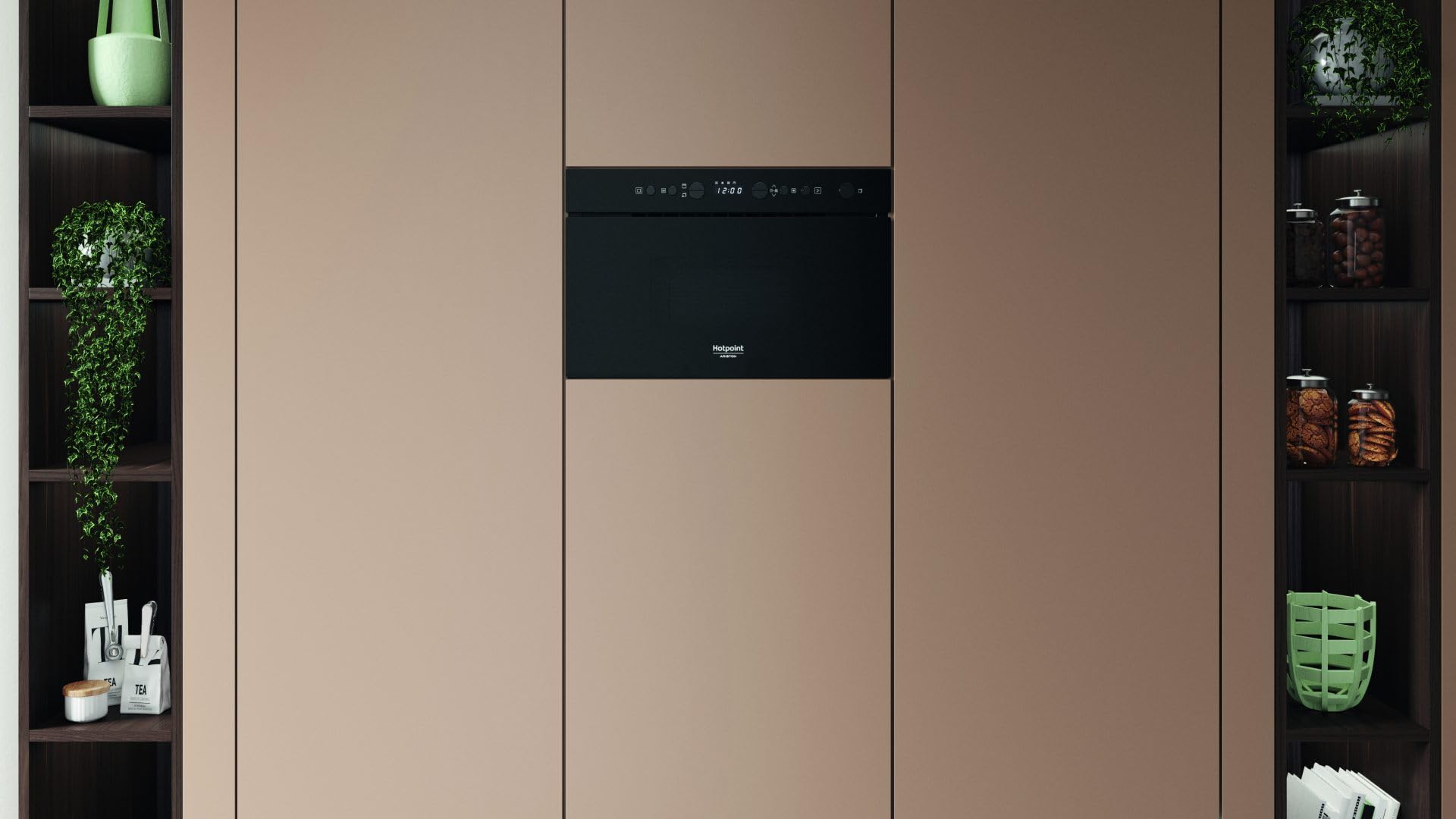 Hotpoint Ariston HAMN13BB Nero Microonde con grill Da incasso 22 L 750 W