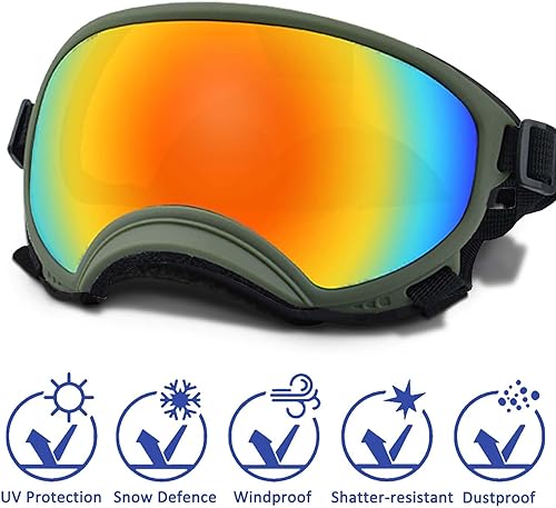 Miniatura 2 de Gafas de sol para perros pequeños con correa ajustable protección UV, gafas de sol para perros y cachorros, adecuados para perros pequeños,