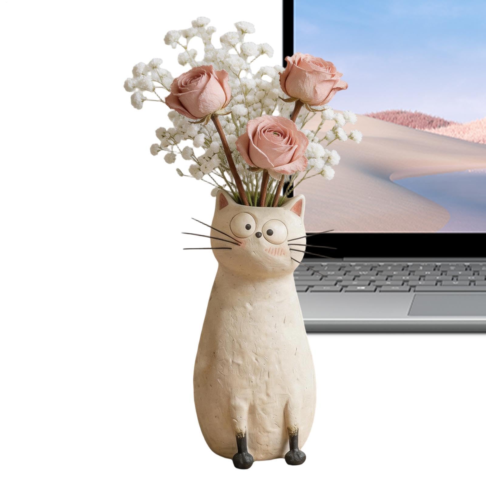 Jarrón decorativo de gato para adornar el alféizar de la ventana y dormitorios