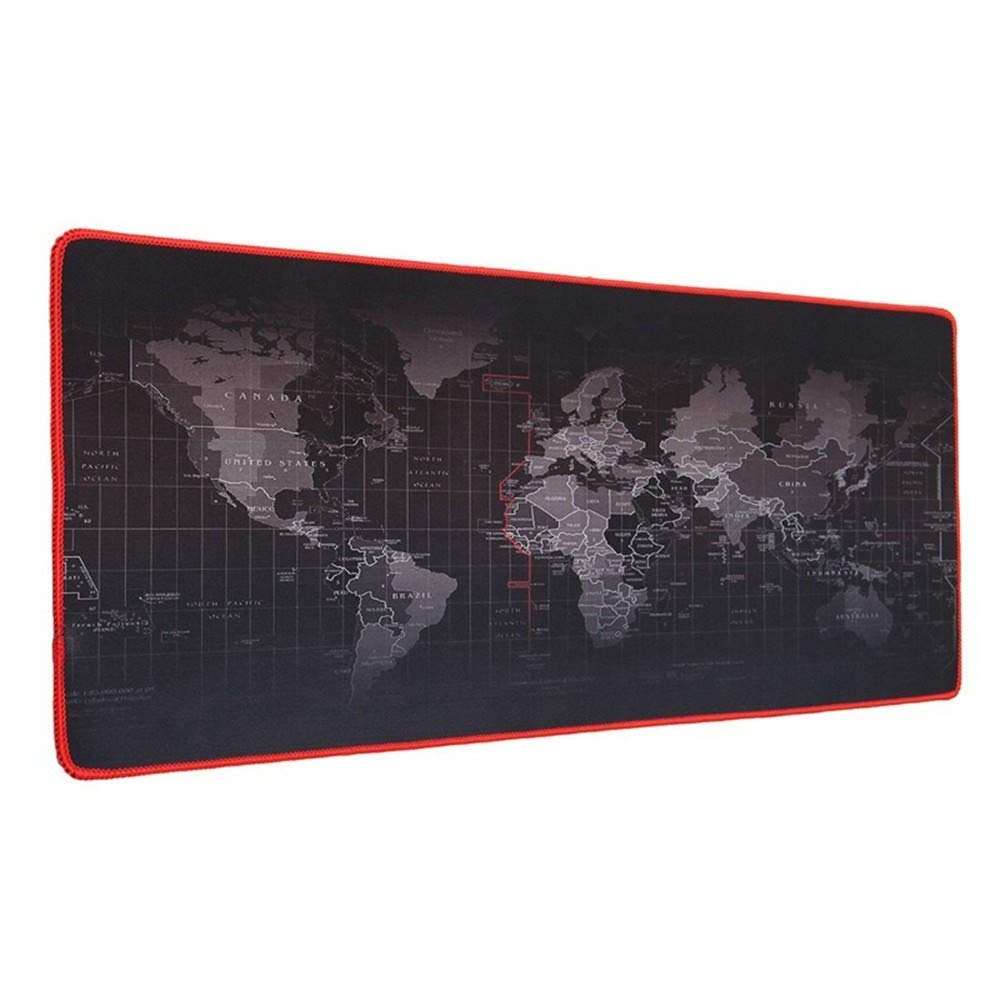 ABCCS Keyboard Mouse Pad, Mouse Pad800 x 300mm with logo | improved precision and speed | rubber base for stable grip on smooth surfaces | non-slip | durable | height 3mm | black