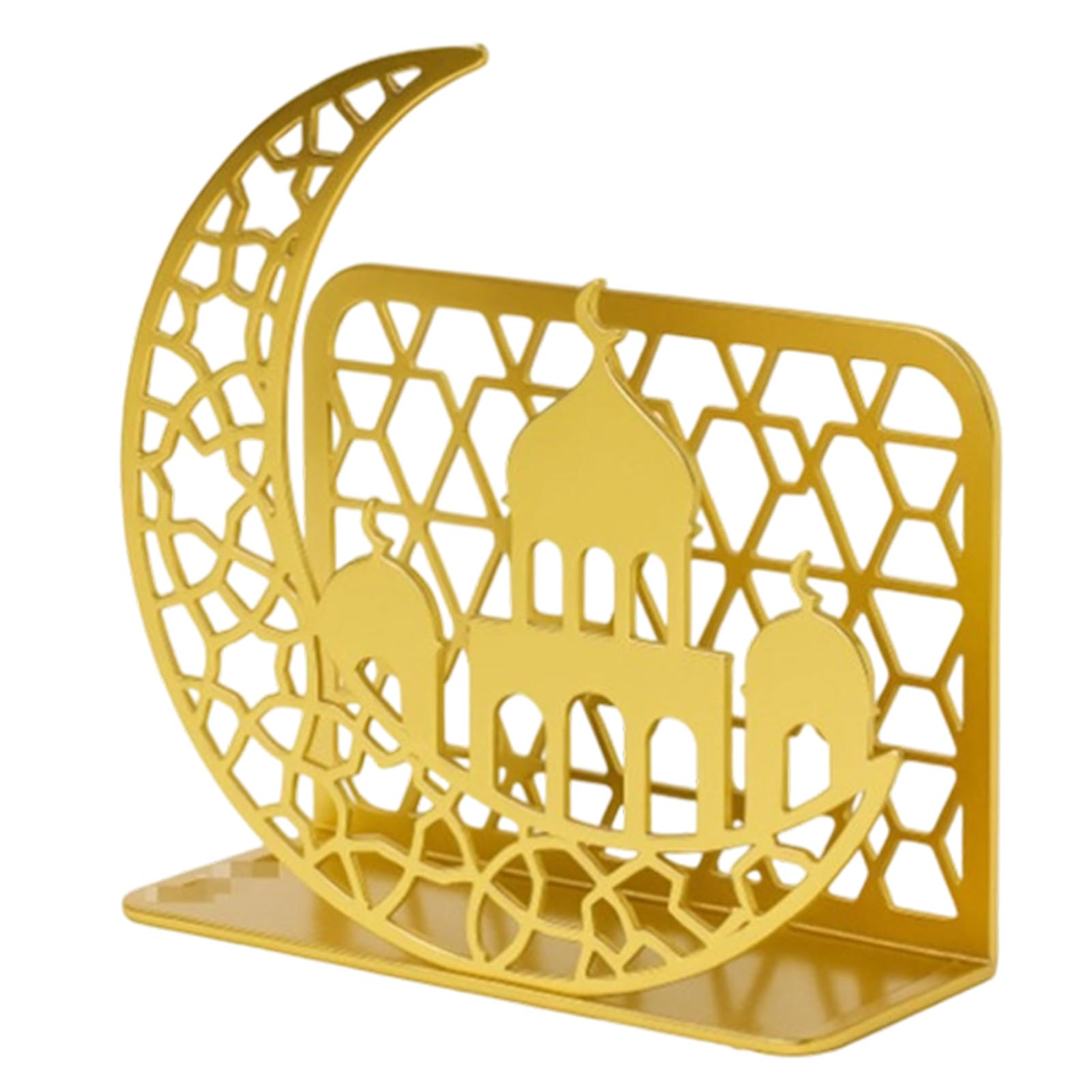 Wrought Iron Moons Star Tissue Holder with Carved Detailing for Home Offices Decoration and Storage 15X15X5CM Waterproof Metal Storage Container