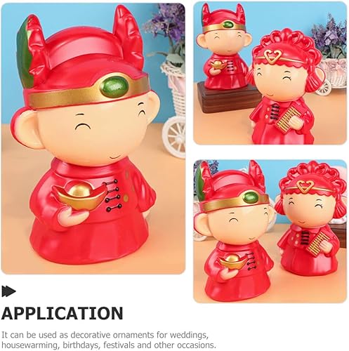 Miniatura 8 de OSALADI 1 Pair Toys for Boys Wedding Decoration Boys Piggy Bank Boy Toy Tabletop Decor Red Home Decor Girl Toys Kid Toys Kids Toys Kids Piggy Bank
