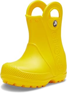 Crocs Kids Handle It Rain Boots - Waterproof Comfort with Easy-On Oversized Handles for Puddle Fun
