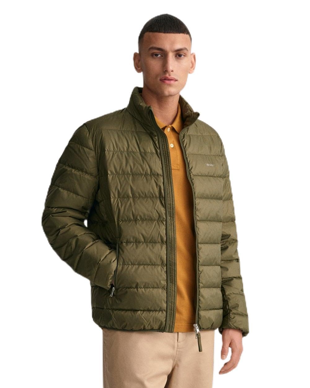 Gant Men's Juniper Green Light Down Jacket, M