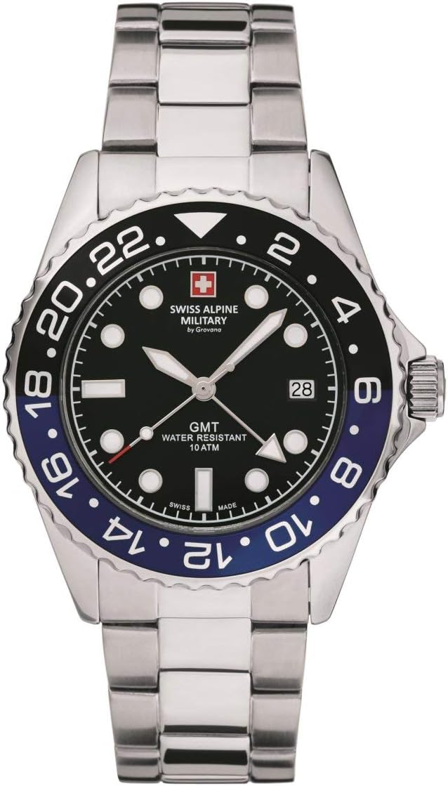 Swiss Alpine Military GMT 7052 Men's Watch Analogue Quartz Stainless Steel