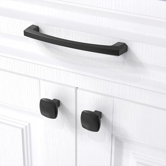 10 Pack Matte Black Cabinet Knobs, Kitchen Knobs
