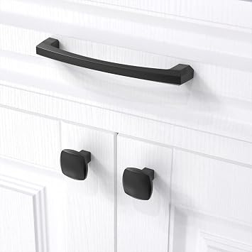10 Pack Matte Black Cabinet Knobs, Kitchen Knobs