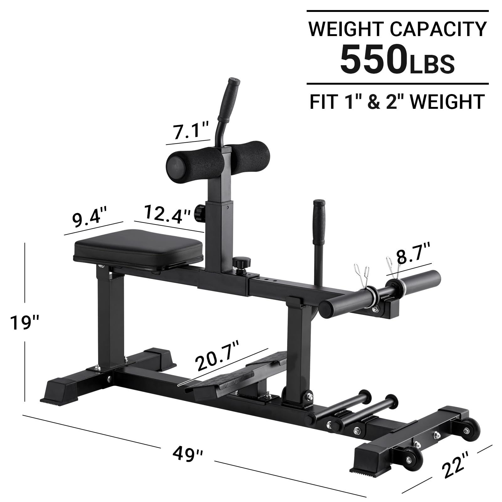 Gmwd Calf Machine 550lbs Seated Calf Raise Machine Leg Strength