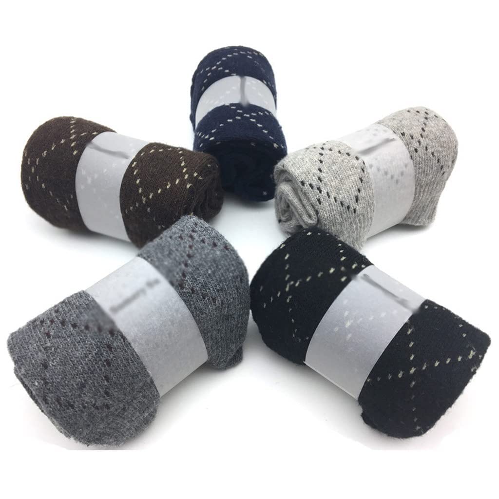 5 Pares/Lote Calcetines de Lana Hombres Invierno Cashmere Transpirable Calcetines Casuales Masculinos Dulce Regalo (Color: T Tamaño: Un tamaño) (Color : A, Size : One Size)