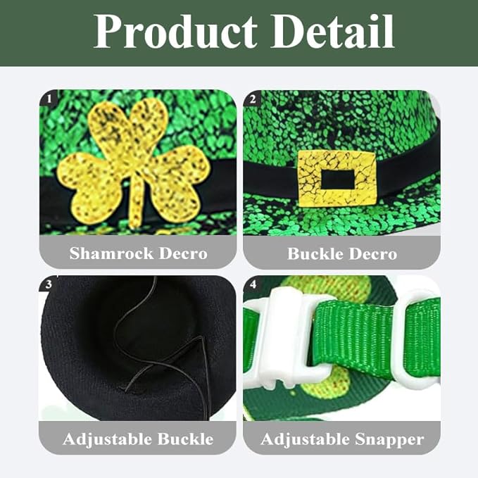 Disfraz Leprechaun San Patricio para Perros Pequeños, 4 Piezas miniatura 5