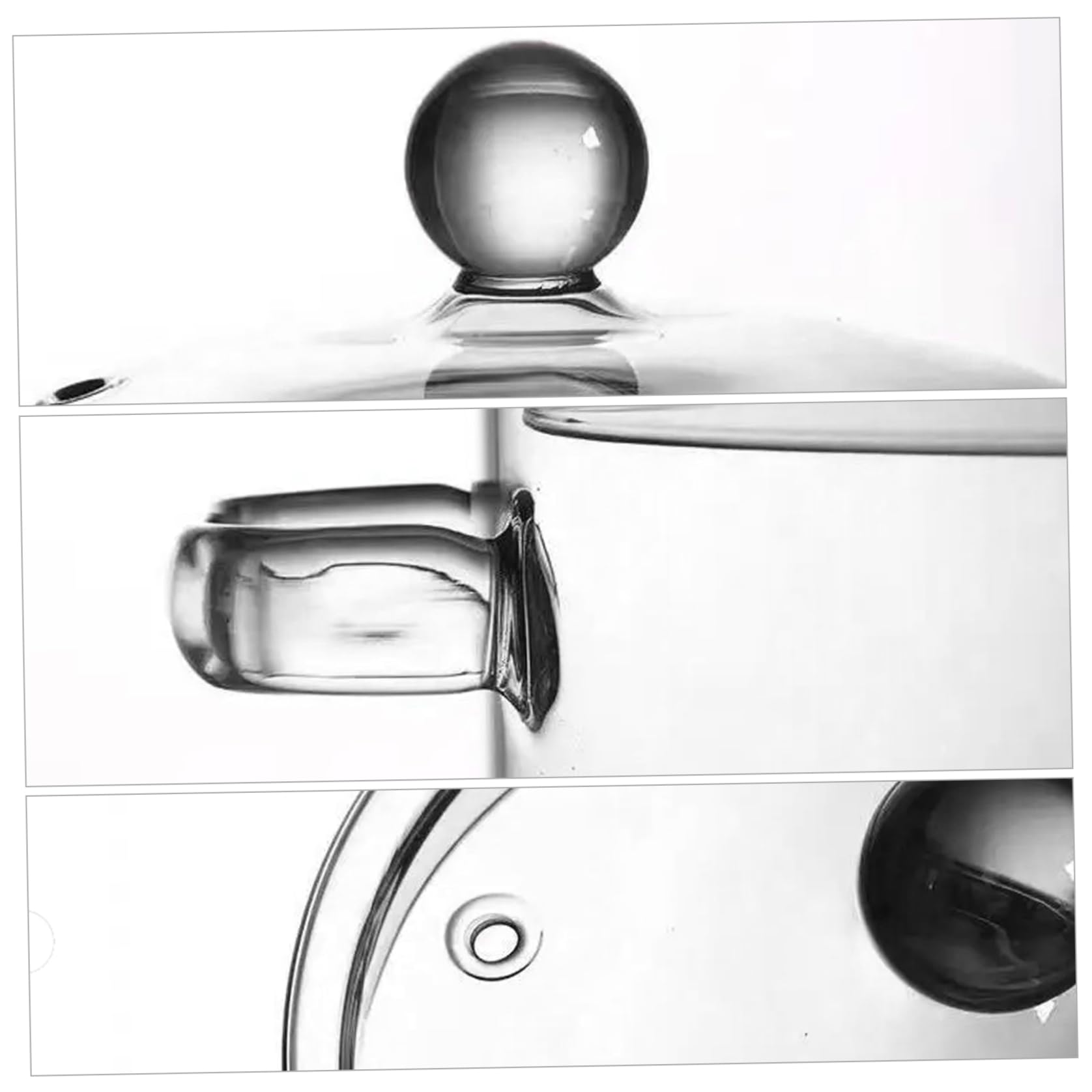 Pentola In Vetro Borosilicato Da 3.5L | Due Manici E Coperchio In Acciaio Per Tutti I Fuochi