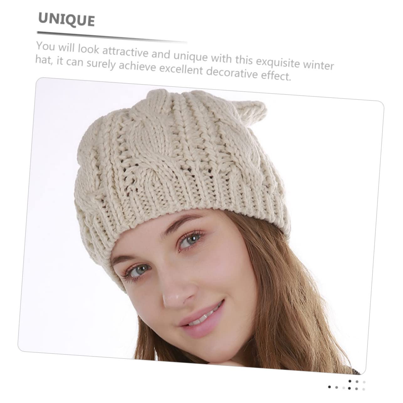 SHERCHPRY 8 Piezas gorro con orejas de gato espesar sombrero gorro de punto sombrero de Beanie de niña as os mujer o de mujer tejido s unisex algodón