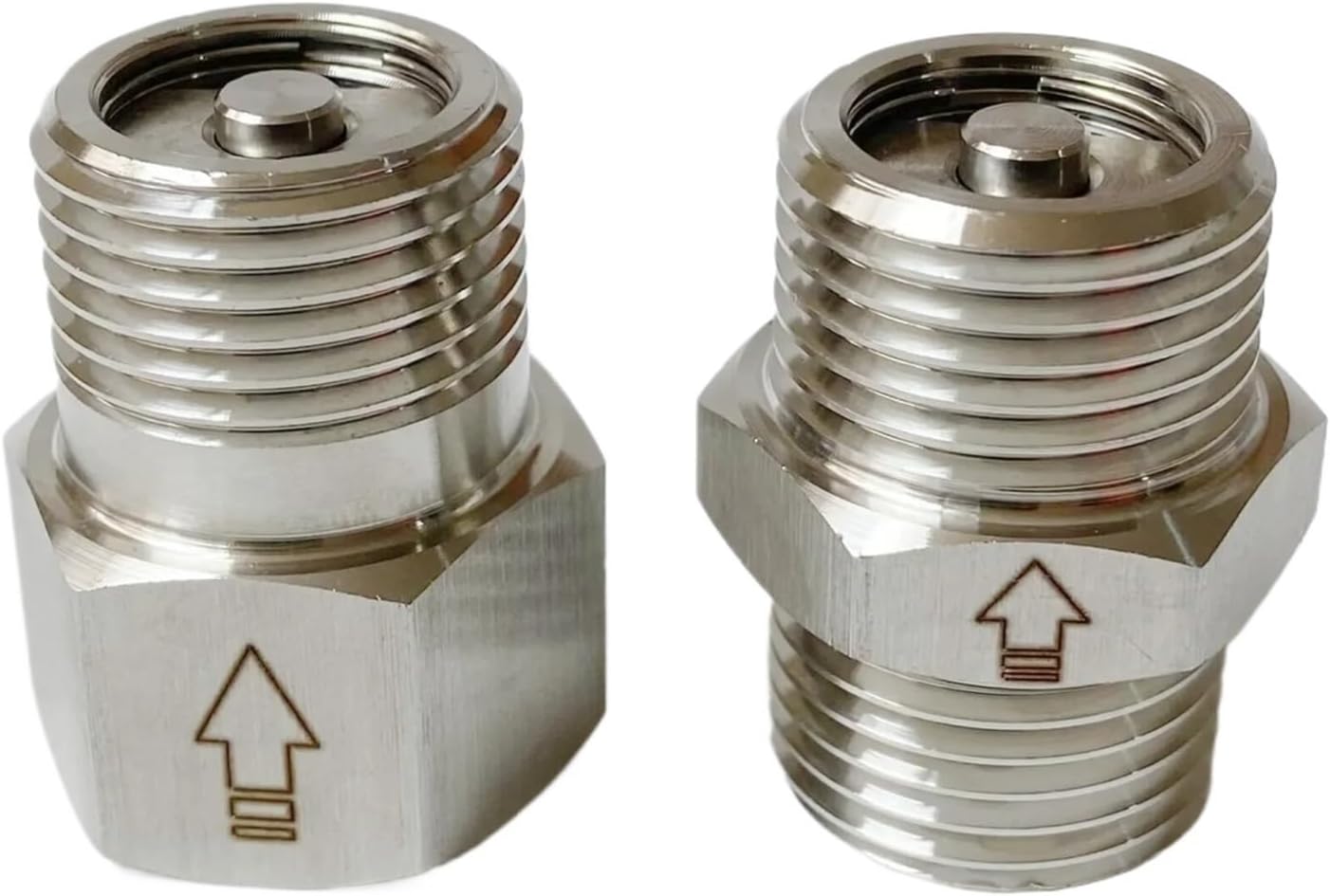 1pc 1/2" BSPT Female Male Thread 304 Stainless Steel Sanitary One Way Non Check Valve High Temperature(Female to Male)