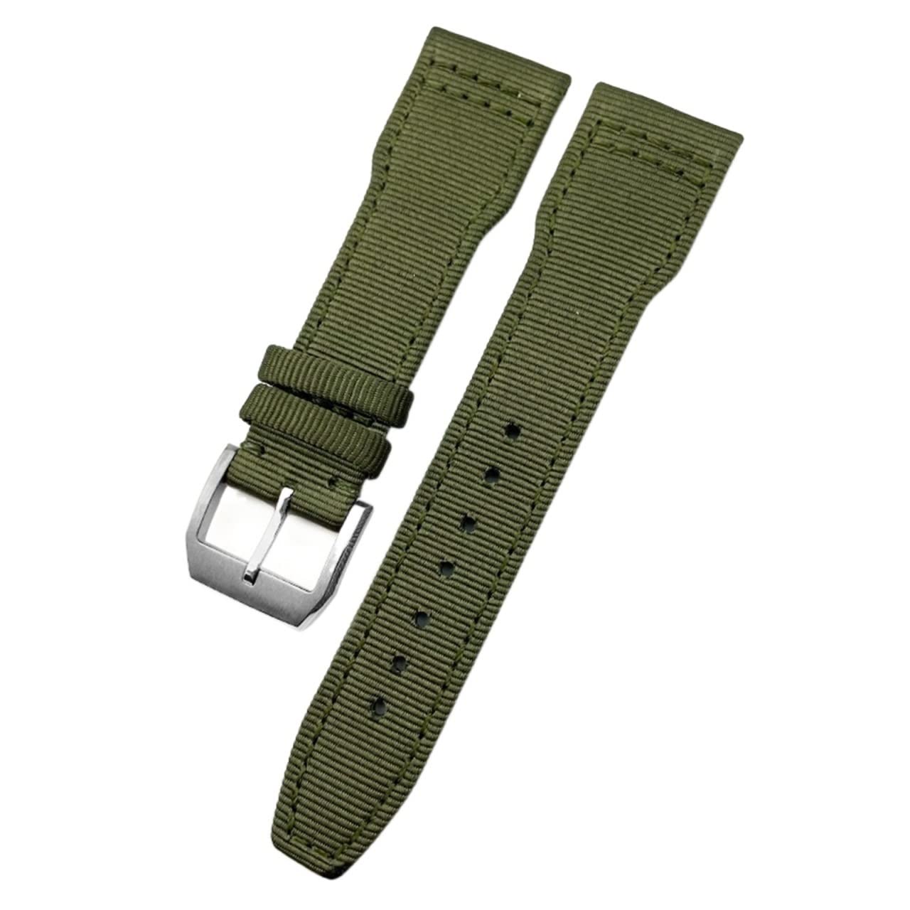 Tkany nylonowy pasek do zegarka 20 mm 21 mm 22 mm składana klamra paski do zegarków pasujące do IWC Pilot Mark Portugieser Portofino, Kolor: wielokolorowe, 20mm