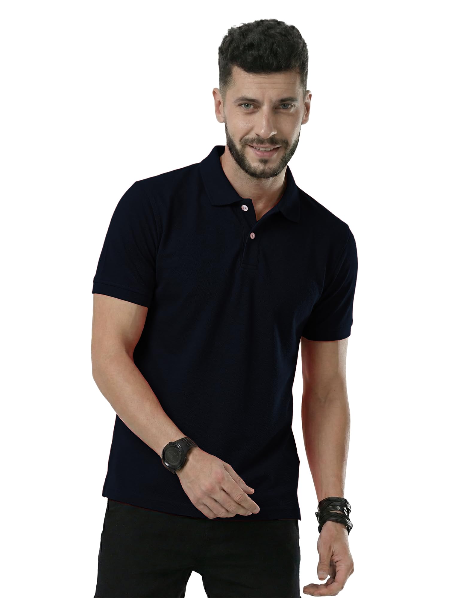 Mens Polo Tshirts for Men | Lightweight Quick Dry UV Protection Polo Tshirts Man Half Sleeves | Wrinkle Free Not Fade in Summer | Work Wear Collar T Shirts for Men-image-28