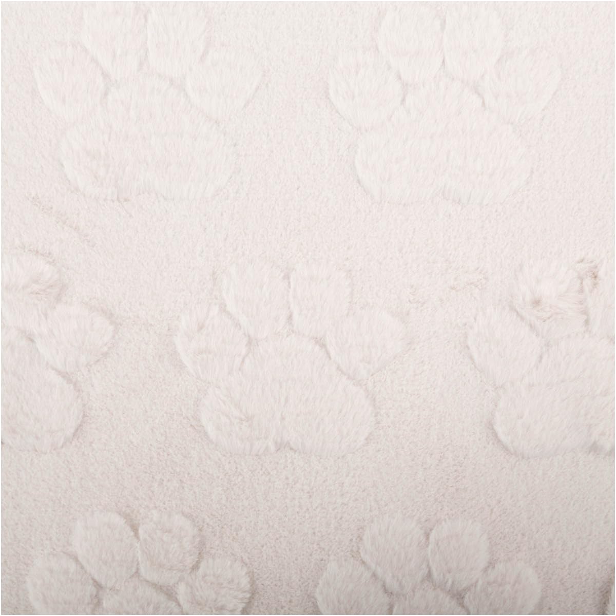 Fleece 3D Paws Super Fluffy Ecru 1.60 m Fabric Sold by the Metre Ideal for Clothes, Sweaters and Blankets (160 cm Width)