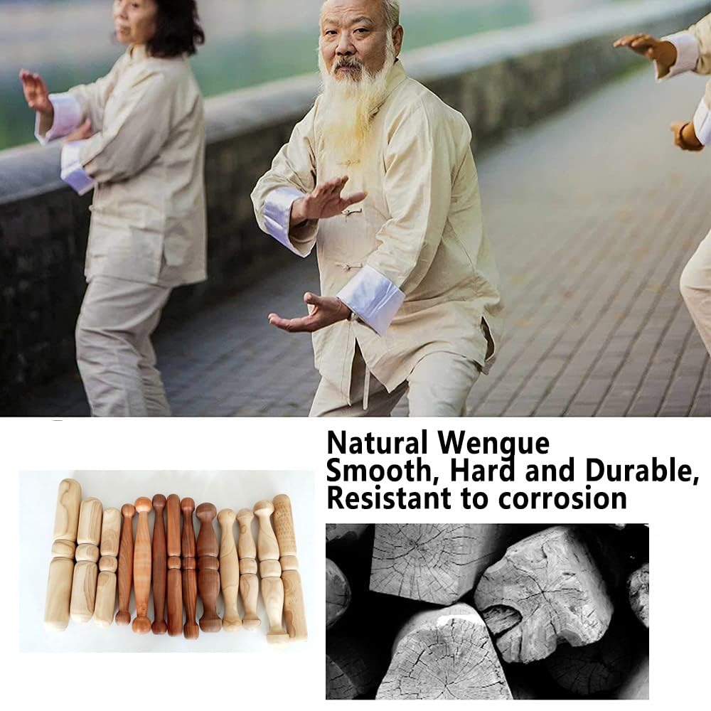 Règle Tai Chi Qigong Arts Martiaux,Traditionnel Chinois pour l'exercice De Moring Âgé pour Les Pratiquants De Qi Gong, De Yoga Et De Méditation Taiji Bâton D'entraînement H 30X4cm