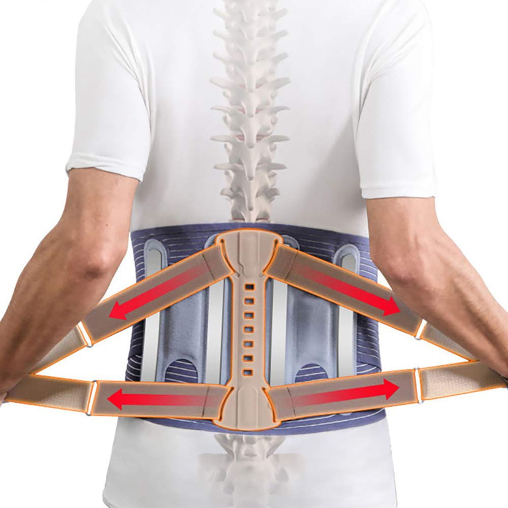 Faja Lumbar Fitness - Soporte Lumbar, Terapia médica magnética - Tratamiento de la distensión Muscular Lumbar - para el Alivio del Dolor Lumbar,XXL