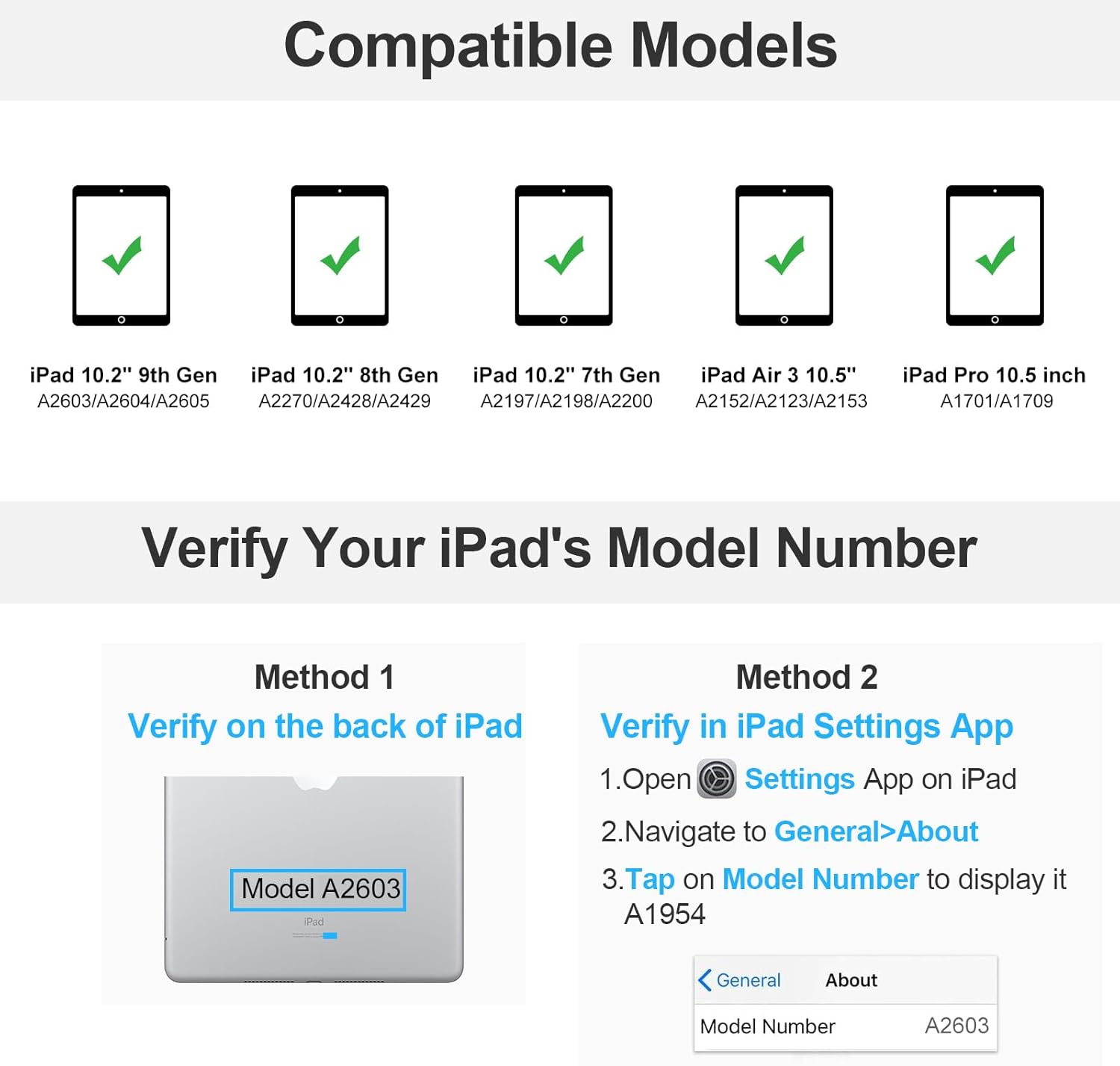 BORIYUAN iPad 10.2 inch Case with Keyboard, Detachable Bluetooth Keyboard with 7 Color Backlit, Slim Folio Smart Cover with Pencil Holder for iPad 9th/8th/7th Gen/iPad Pro 10.5/iPad Air 3rd Gen Black