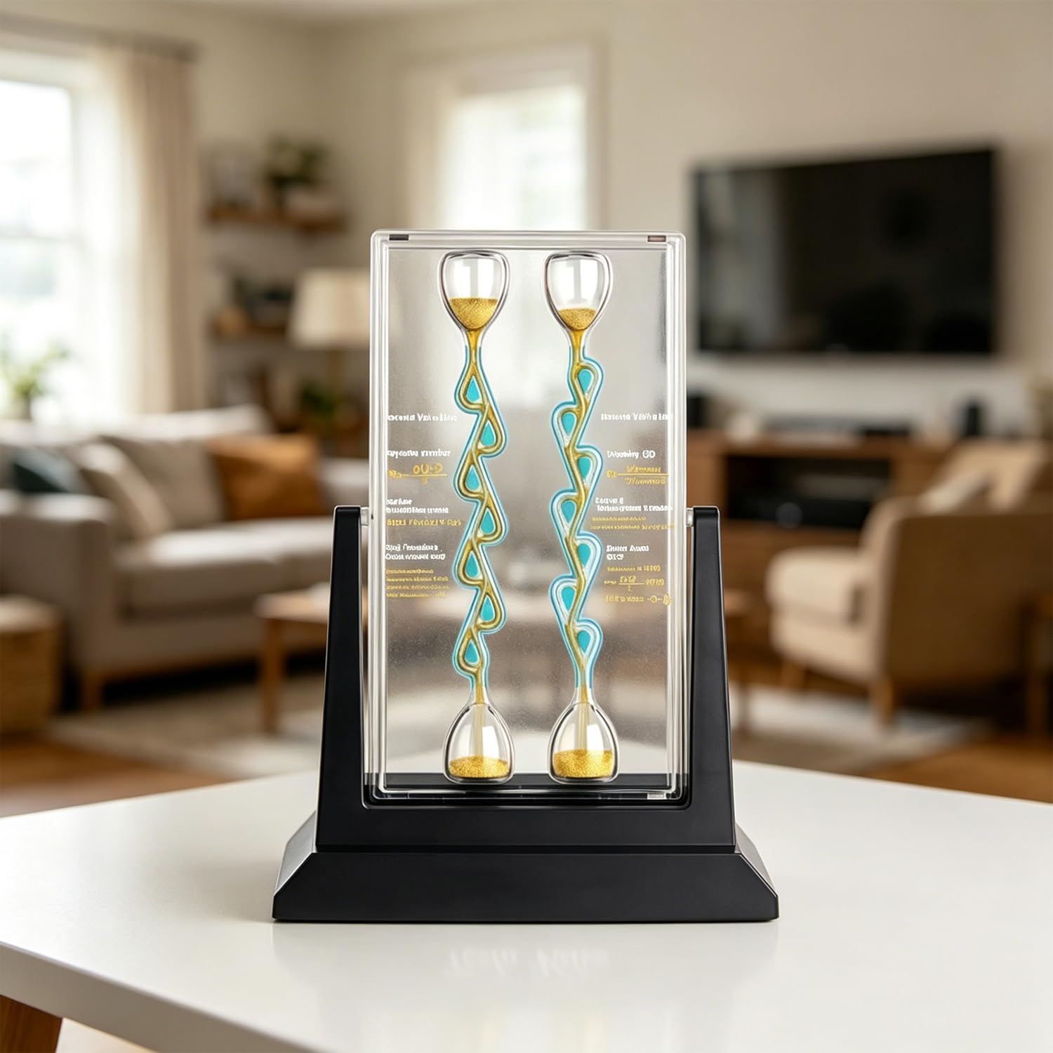 XCSCUK Unidirectional Flow Hourglass,Fluid Phenomena STEM Learning Kit, 137.5° Golden Bifurcation Angle,for Probability Education, Financial Model