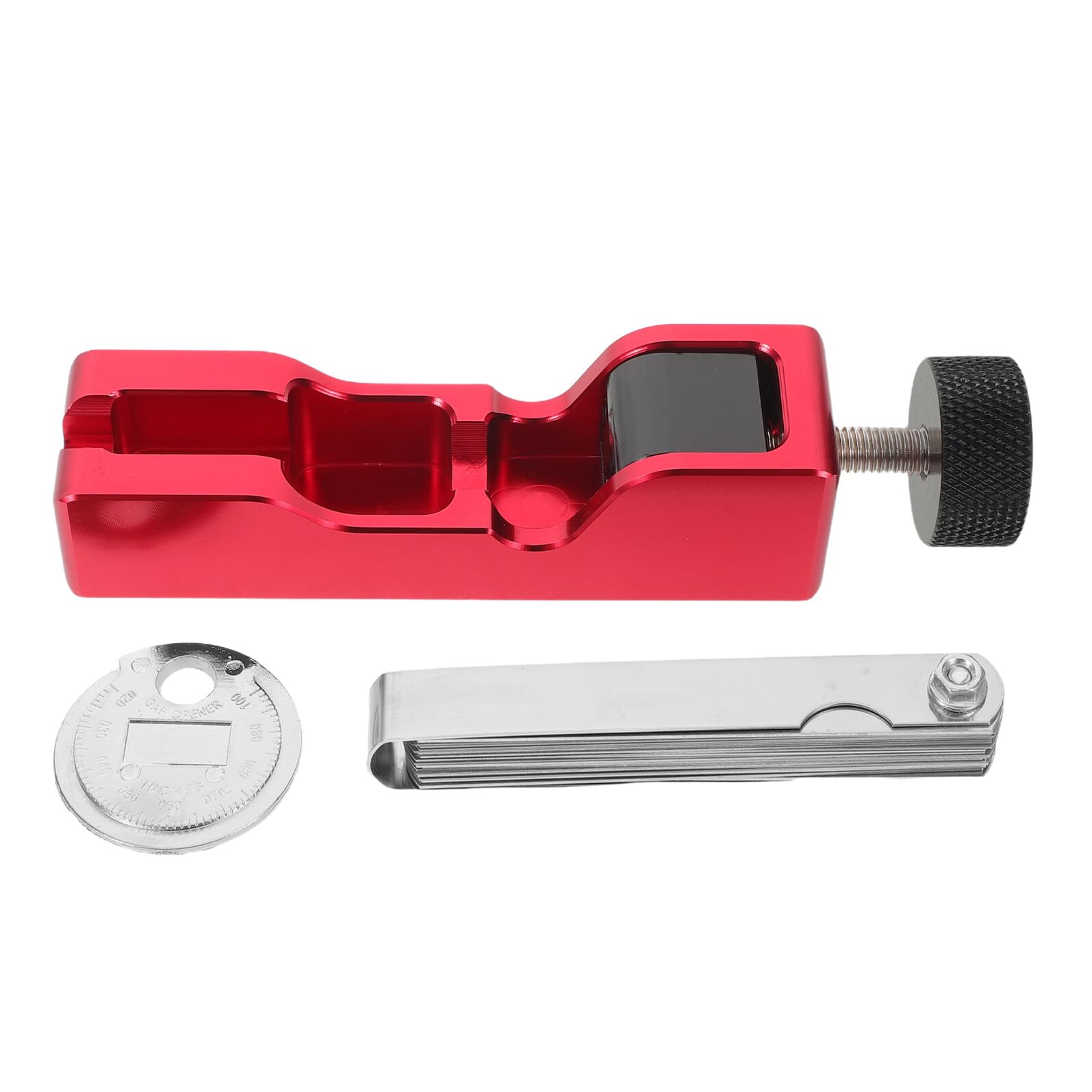 Hohopeti Kit de Herramientas para Ajuste de Bujías con Calibrador de Espesores Aluminio Resistente Incluye Galgas y Medidor de Separación Herramienta Precisa para Reparación y