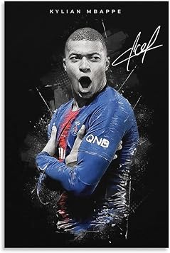 fhzang Kylian Mbappe Poster 1 Canvas Poster Unframed 12x18 inches 30x45 cm