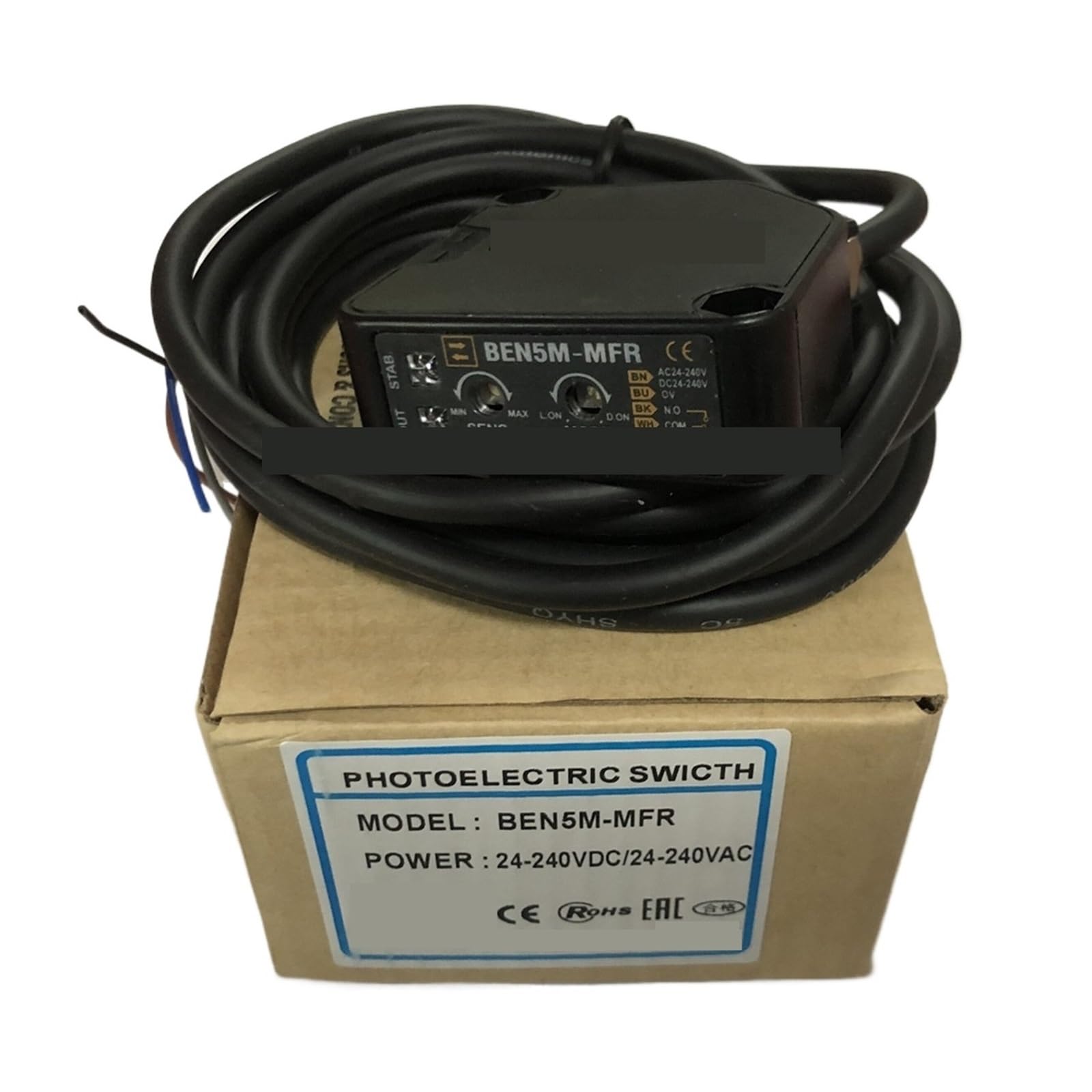 Y63Z1Y0 BEN5M-MFR AC/DC Retroreflective Photoelectric Switch Sensor