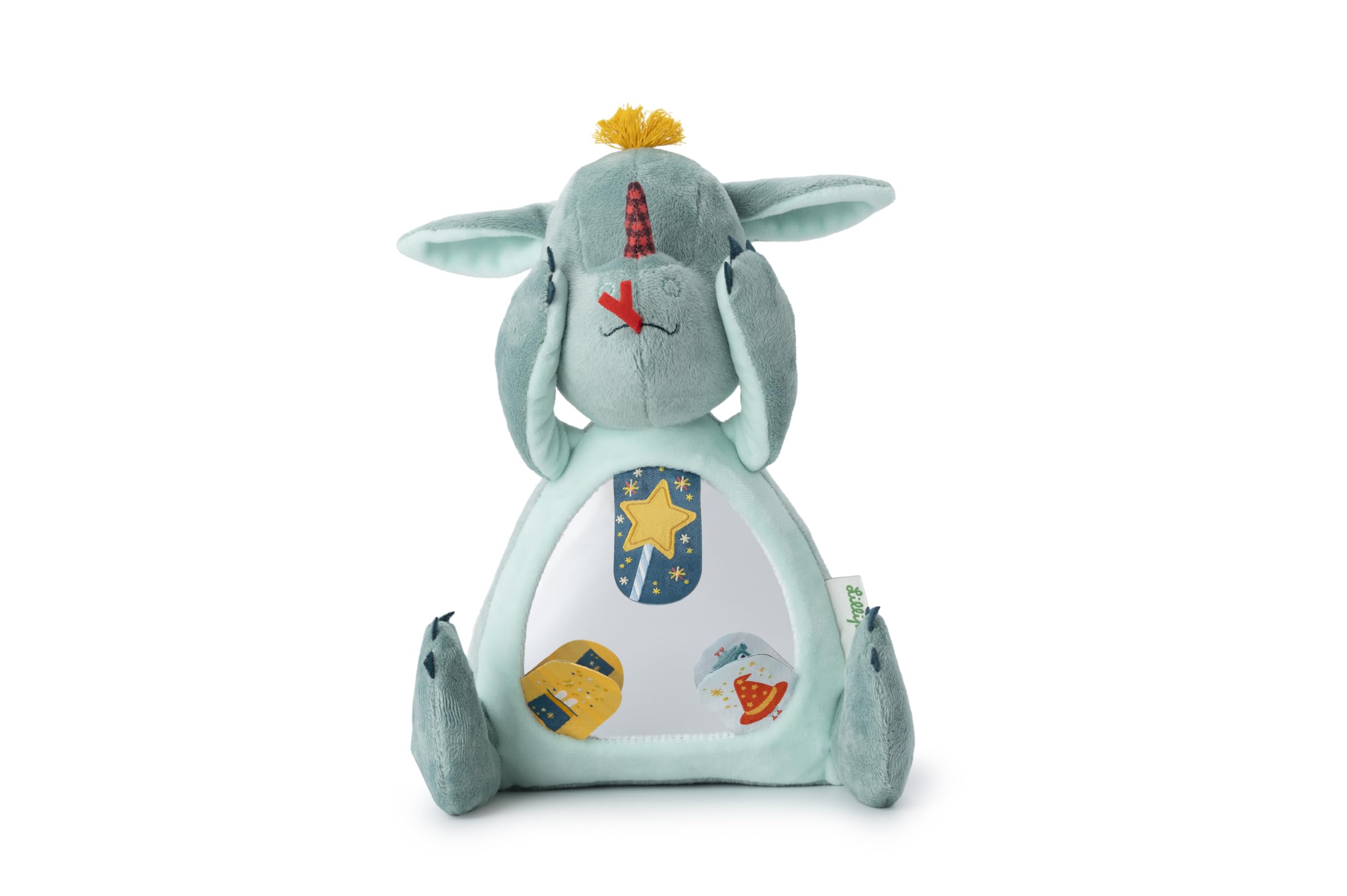 LILLIPUTIENS, Joe the Dragon Activity Cuddly Toy with Large Mirror, Magnetised Hands - Image 3