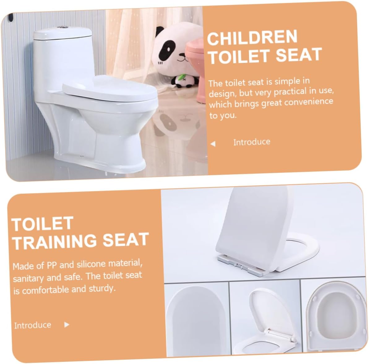 Potty Training Seat for Toilet Seat with Smooth Edges Easy to Install Portable Shaped Design for Independent Toilet Use