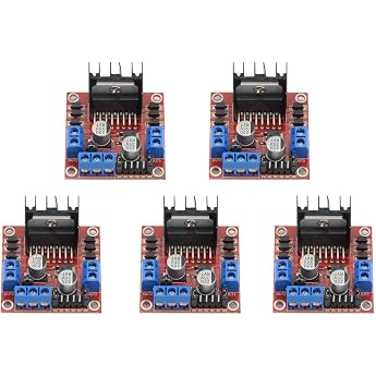 ARCELI 5 Pieces L298N Motor Drive Controller Board Module Dual H Bridge DC Step Module for Arduino