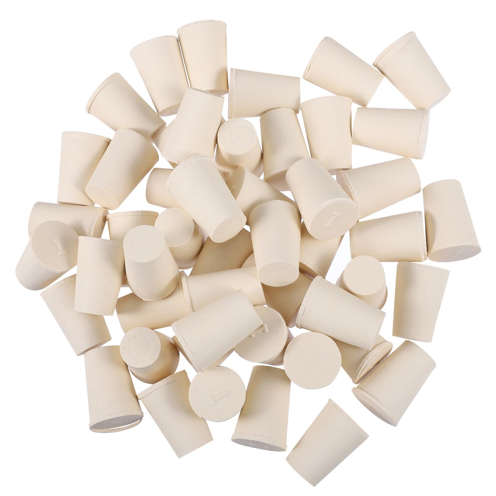 Tapones De Goma Maciza Para De, Sellado Cónico, 50 Unidades, Tamaño 19x14x25 Mm, Para Uso Laboratorios Químicos y