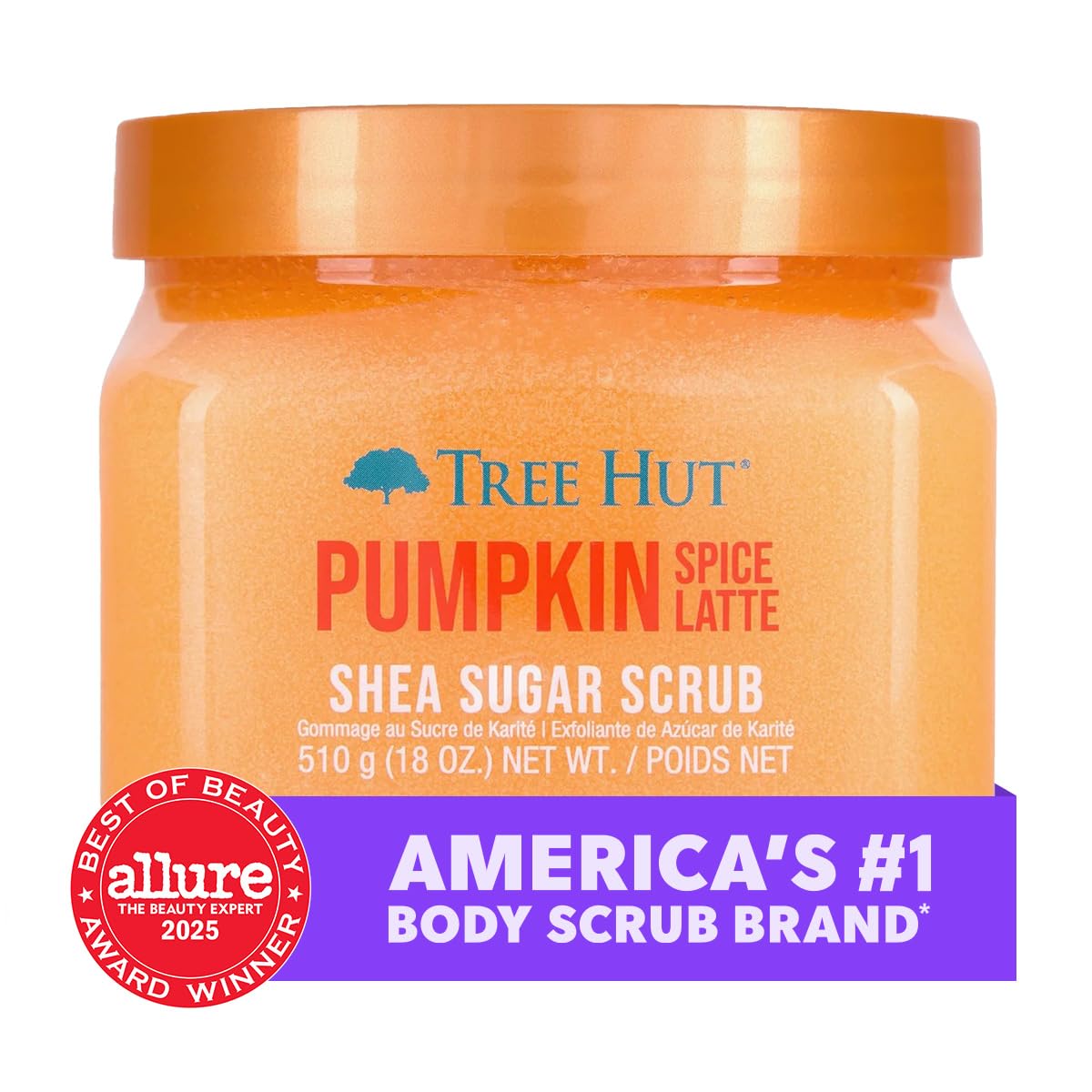 Tree Hut Pumpkin Spice Latte Shea Sugar | Exfoliating Body Scrub Removes Dead, Dry Skin for a Soft & Hydrated Feel | Limited Edition Fall | Nourishing Essential Body Care | 18 fl oz.