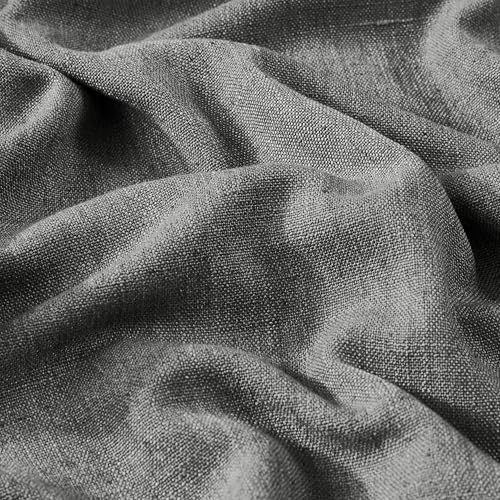 Image of Vision Home Pinch Pleated Dark Grey Blackout Curtains 102 inch Linen Blended Room Darkening Drapes with Thermal Insulation & Back Tab Hooks for Bedroom Living Room, 40 inch Wx102 L 2 Panels