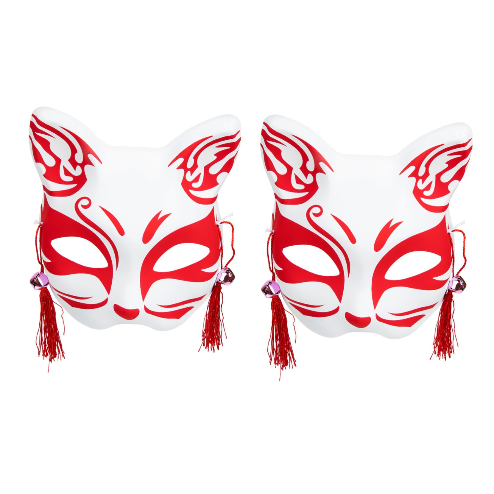 BCOATH 2pcs Half Face Fox Mask Masquerade Party Mask for Men Women Delicate Foxes Festival
