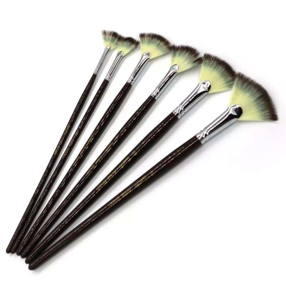Set di pennelli per Acquerello e guazzo in Nylon a Forma di ventaglio, Pennello per Pittura Artistica e Disegno, Pennello Multifunzione per Acquerello, guazzo,
