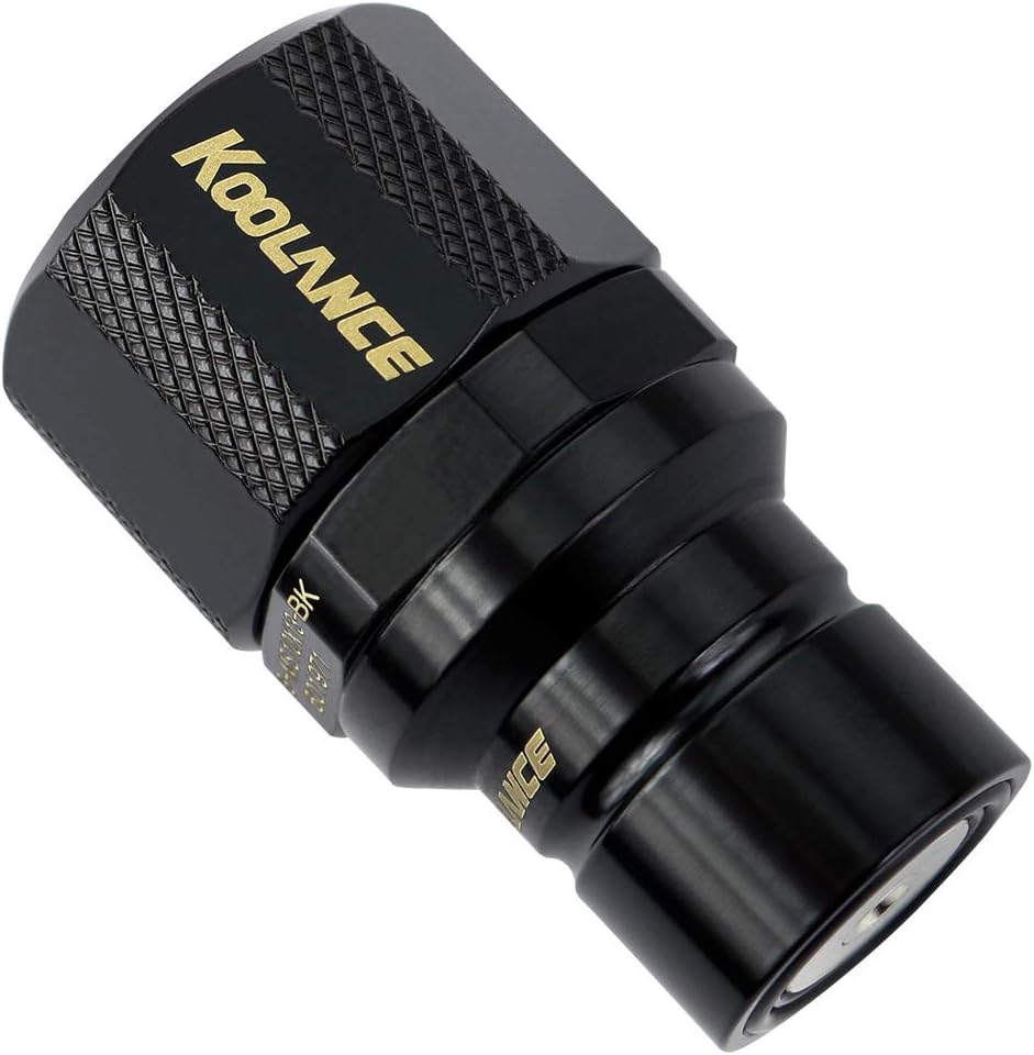 QD3-MS10X13-BK QD3 Male Quick Disconnect No-Spill Coupling, Compression for 10mm x 13mm (3/8in x 1/2in) *Black*