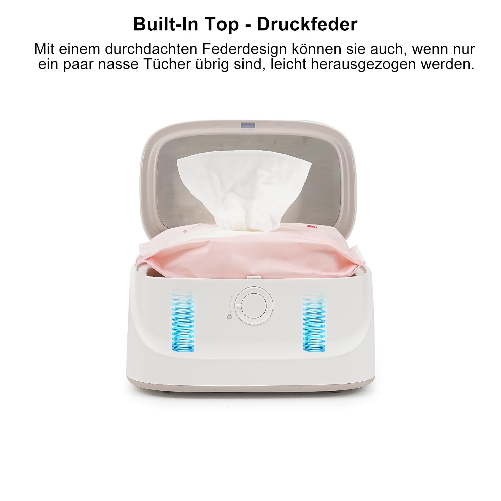 Smart Baby Feuchttücher Wärmer - DREI Temperaturen Anpassung, Kleine Nachtleuchte Weicher Augenschutz, Top-Heizung Frische Handtücher Heizung, Energiesparende Alltagsgegenstände für Babys
