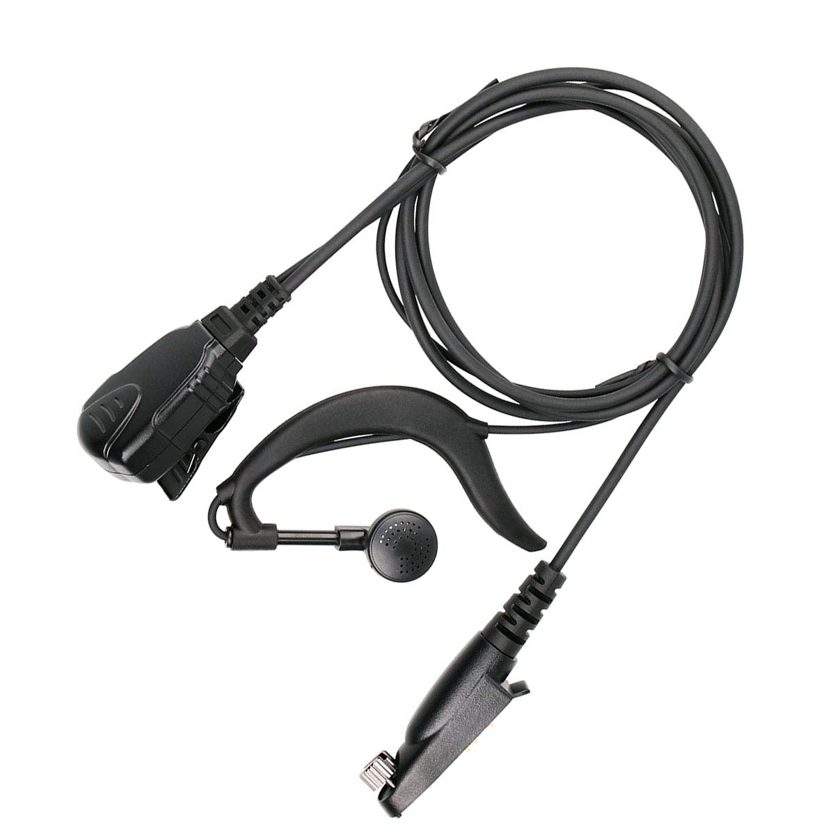 Retevis Ailunce HD1 Walkie Talkie Earpiece with Mic G-Shape Headset Compatible with RT648 RT87 RT29 RT647 Walkie Talkies (1 Pack)