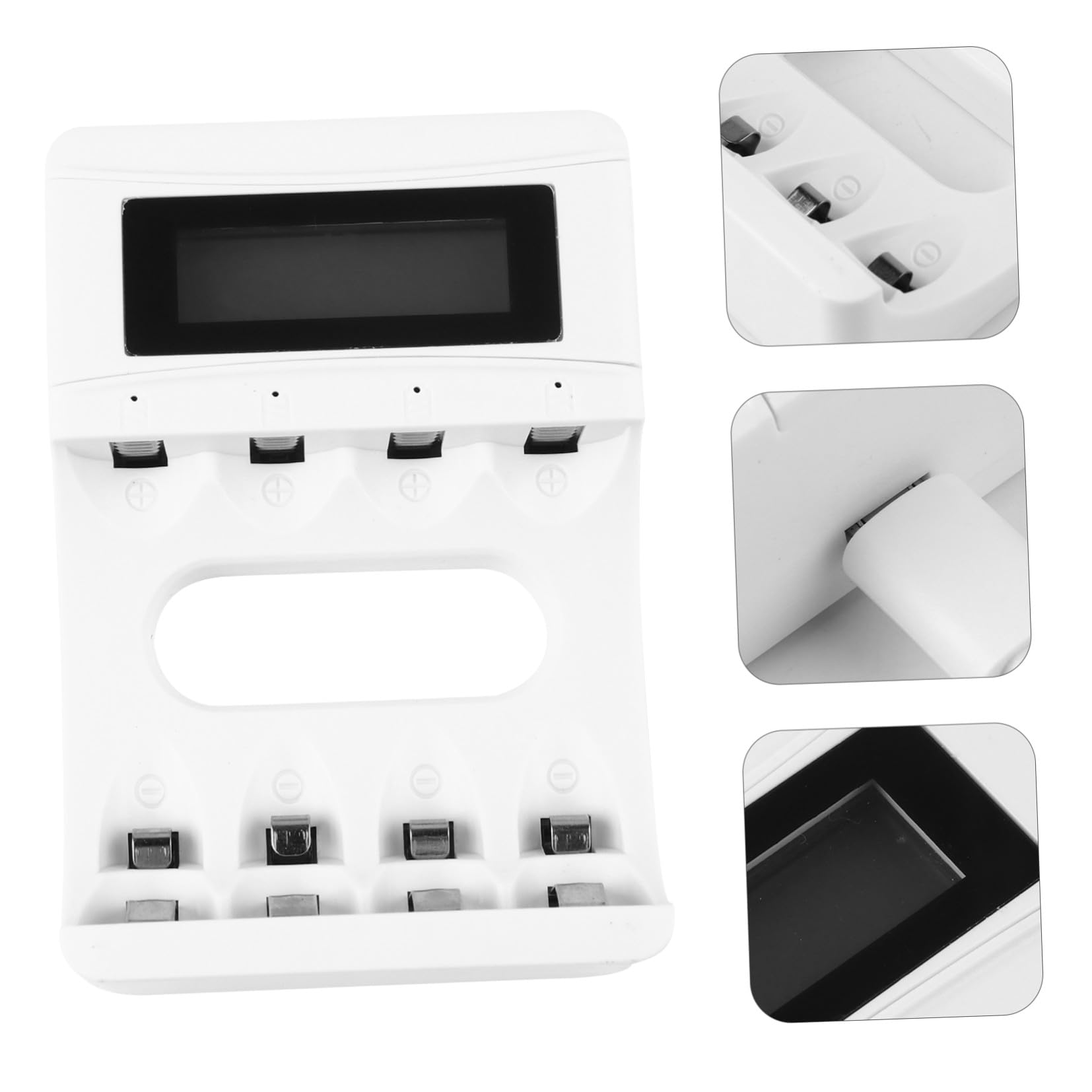Uonlytech 2piezas Cargador USB De Baterías Recargables Pantalla LCD De Slots Control De Voltaje y Temperatura para Carga Segura