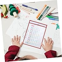 Vista 2 de NUOBESTY Bolsa de borrado en seco, borradores de pizarra blanca, carpeta de archivos de plástico, billetera de plástico de gran tamaño, bolsillos