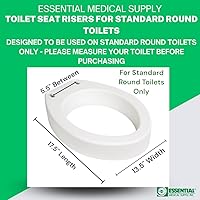 Vista 7 de Essential Medical Supply Asiento de inodoro, estándar, B5080, Estándar, 1