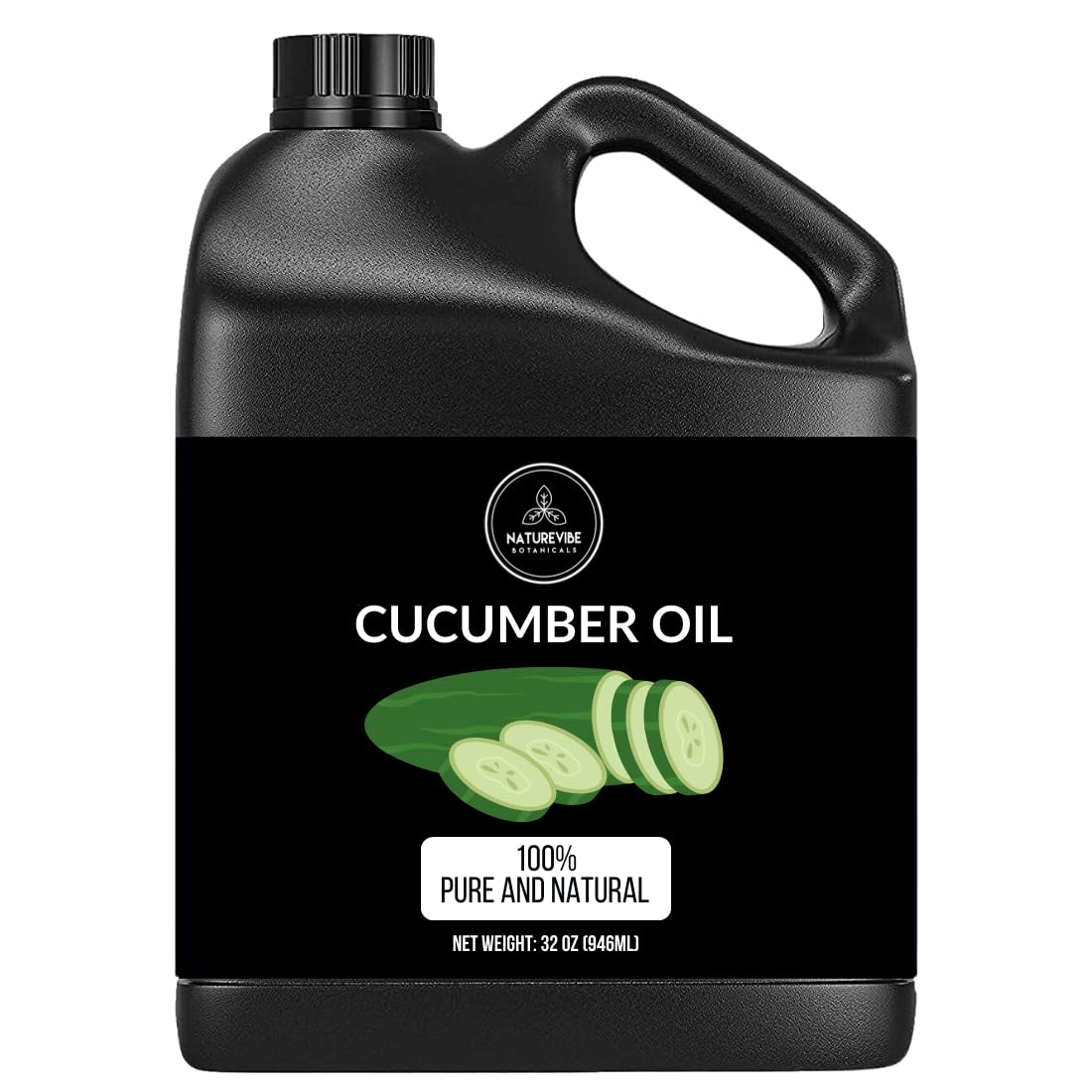 Naturevibe Botanicals Cucumber Oil 32 Ounces | 100% Pure and Natural | Great for Skin Care and Hair Care