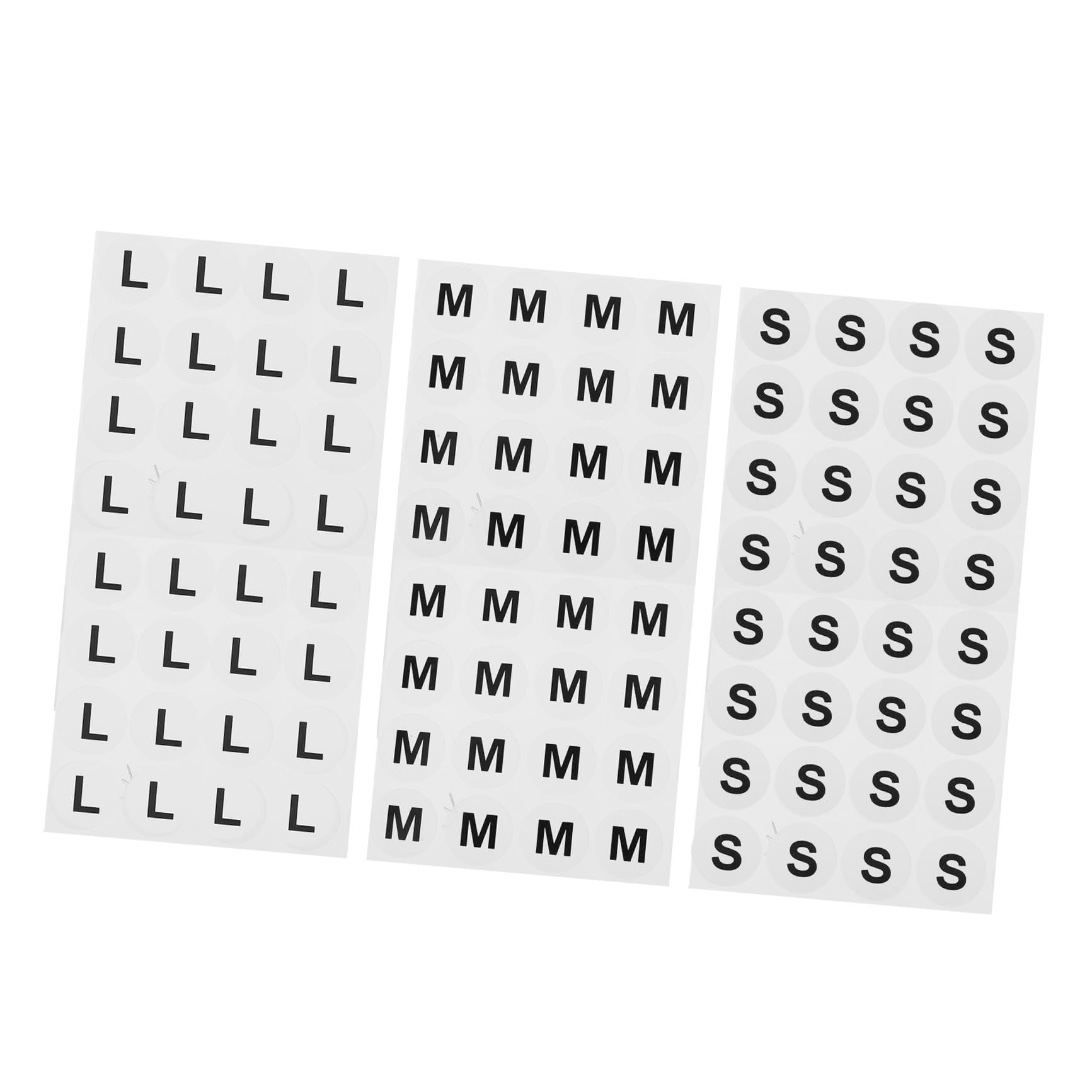 jojofuny 3 Ensembles Autocollants Étiquettes Stickers Vêtement Rond Lavable Cercle Vêtir Tissu Amovible Étiquettes Pour L'organisation Réutilisable Nombre Pvc Auto-adhésif 1500 Pièces * 3