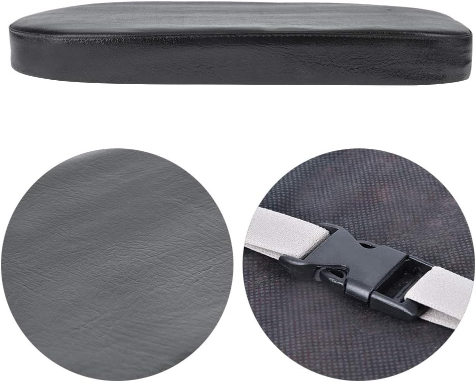 Black PU Bike Rear Saddle Seat Cover Cushion, Wide Soft Pad Bike Accessory for School Sports Trail Riding, Universal Bike Rear Cushion