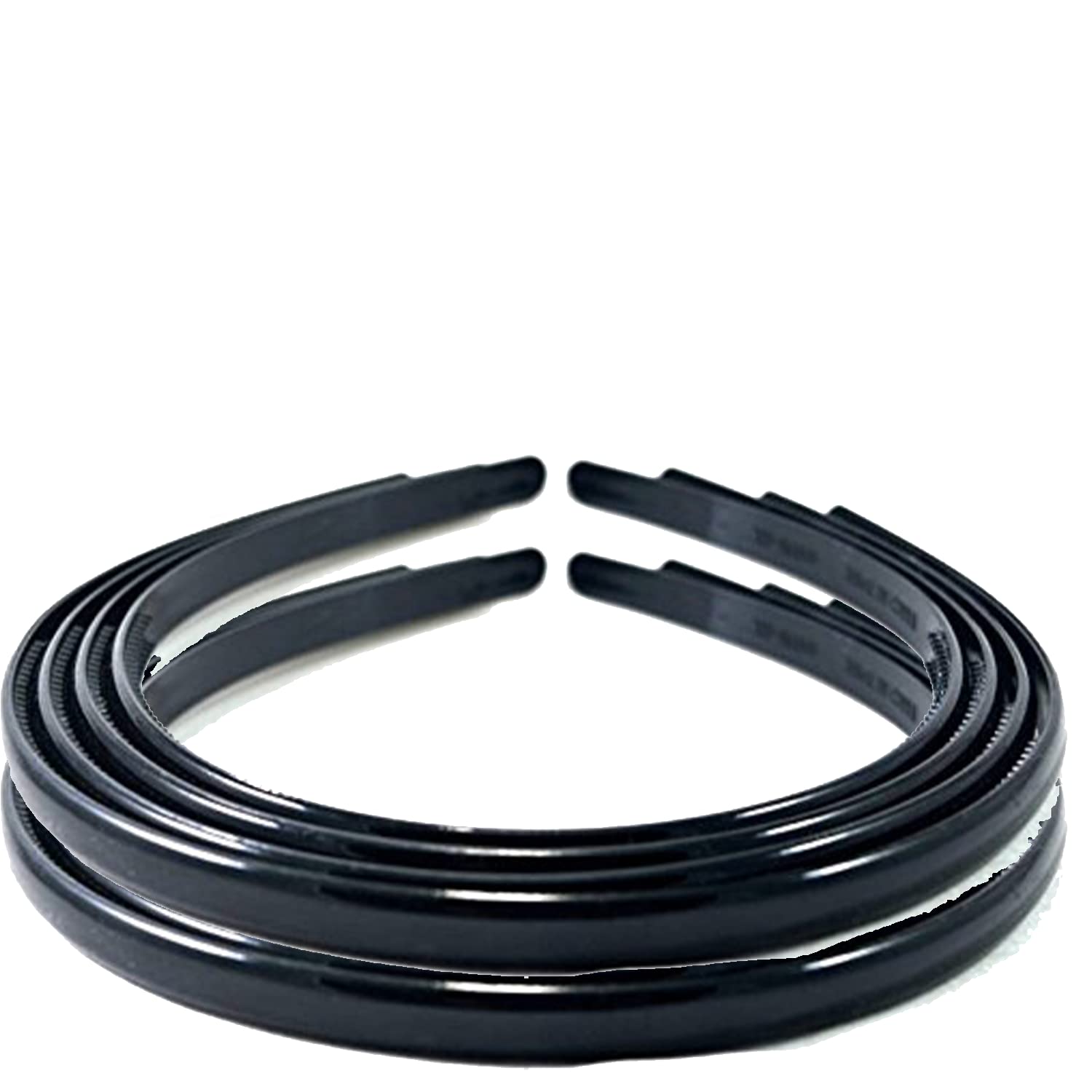 starlinks Fancy Plastic Elastic Hair Bands Wavy Hair Comb Black colour Headband Teeth Comb Shine Matte Hairband Hoop Hair Accessories For Girls, Women (Size- 12.0 mm, Black Set Of 6)-picture-35