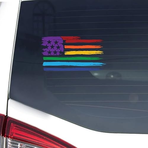 Miniatura 3 de Calcomanía de orgullo con la bandera de Estados Unidos, diseño de orgullo LGBT Vinly para autos, laptops, ventanas, paredes, nevera, inodoro y más,