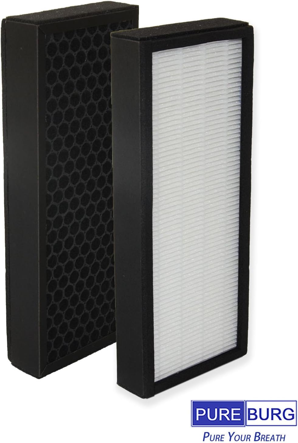 PUREBURG F1702HE Replacement Filter Compatible with Hunter HT1702 10200 Air Purifier, Part F1702HE/2 (30612), 2-Pack H13 HEPA Activated Carbon 2-in-1 - Image 3