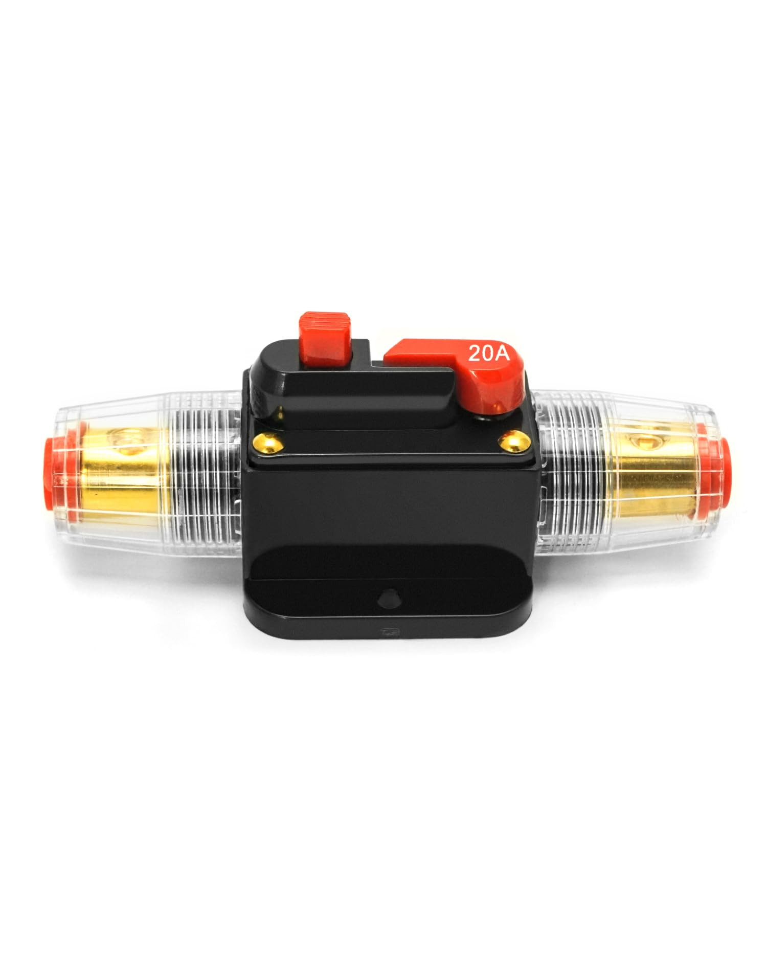 QWORK® 2 kawałki Uchwyt bezpiecznika 20A Reset ręczny, ochrona samochodu Reset wyłącznik zasilania z ręcznym resetem do ochrony samochodu przełącznik stereo