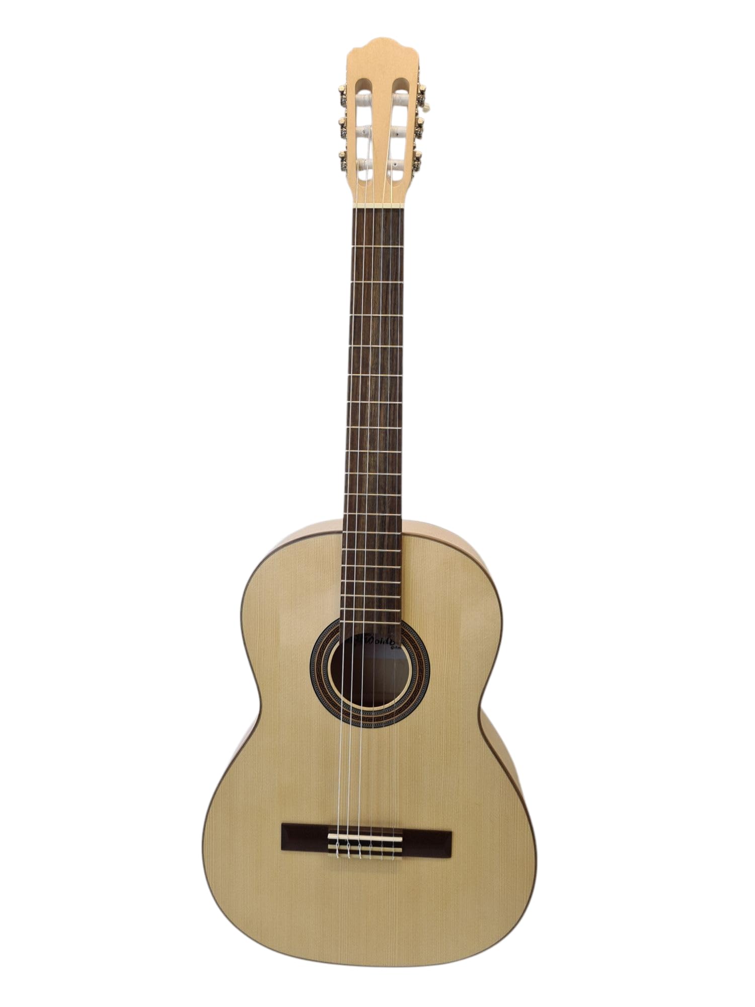 WoidBua SS100 - Chitarra da concerto 4/4 in abete rosso massiccio con sintonizzatore preamp | Chitarra acustica con custodia e tracolla | Musica popolare con suono caldo e pickup Fishman Presys