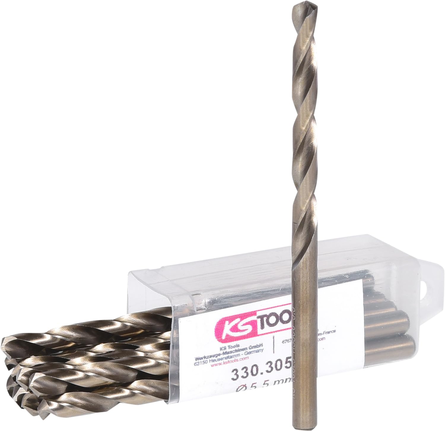 Ks Tools HSS-G 5.5mm Co 5 Twist Drill (10 Pieces), Pack of 10, 5,5 mm